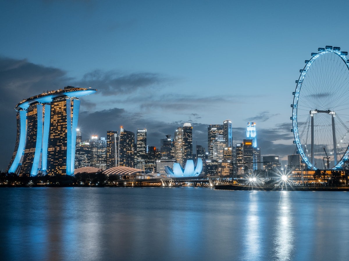 Carte de Singapour avec