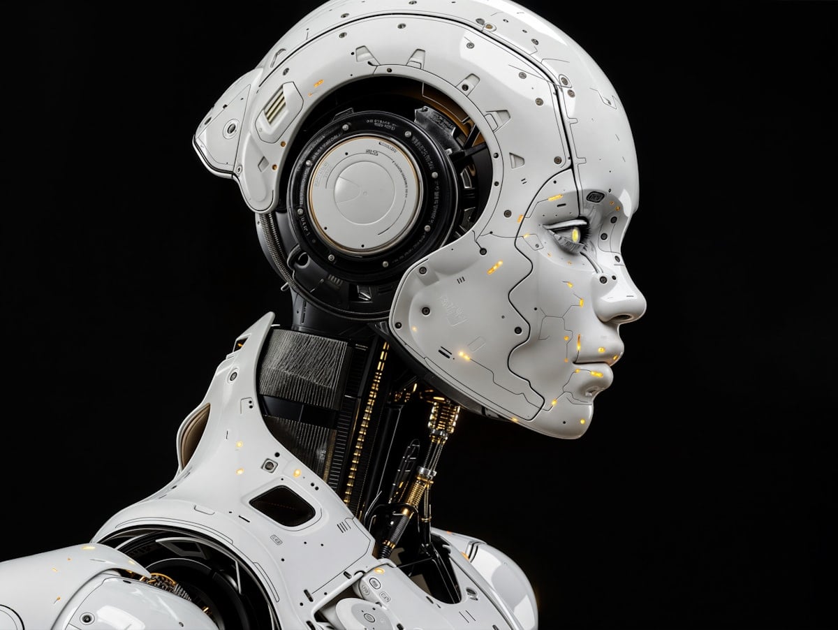 Robot assistant IA futuriste