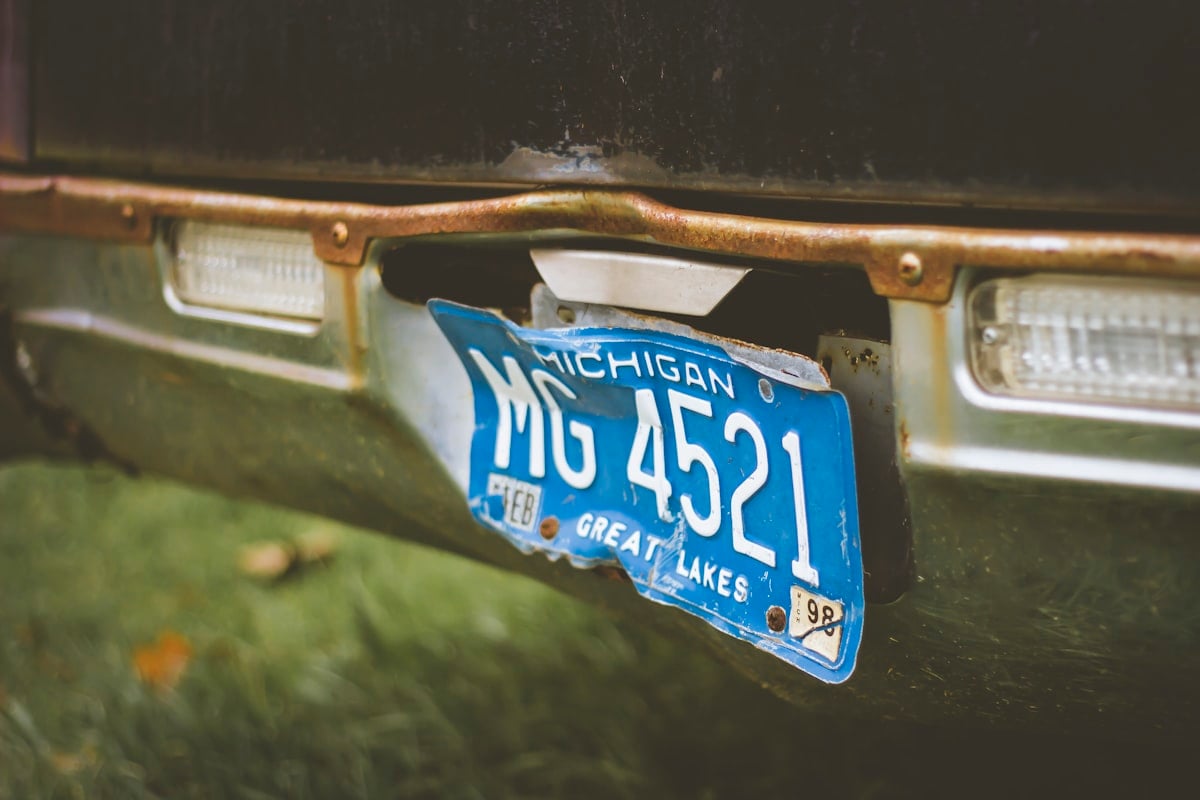Plaque de voiture administrative
