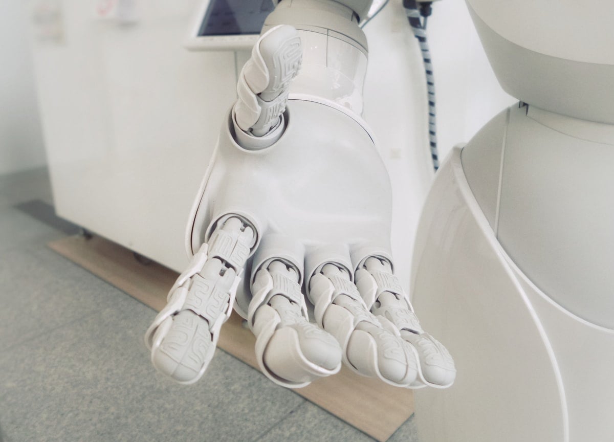Main robotique avec gant