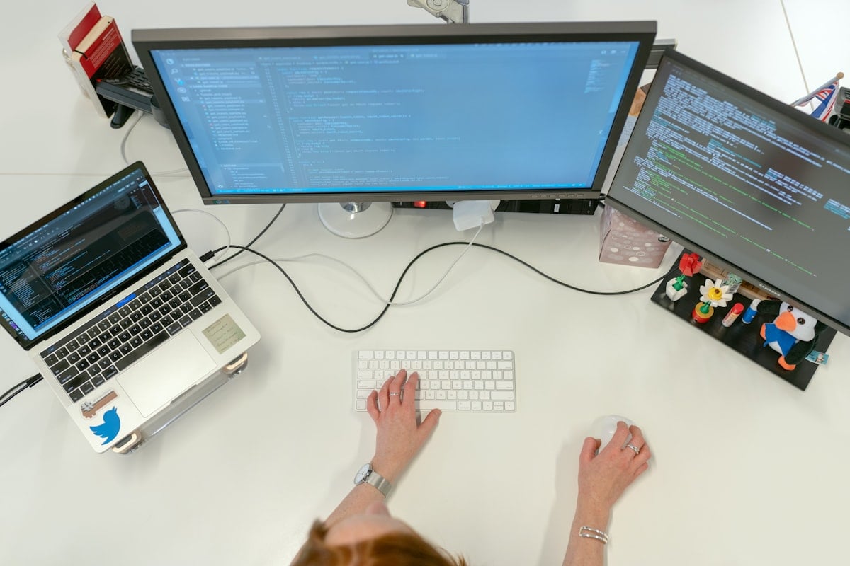 Écran de code avec