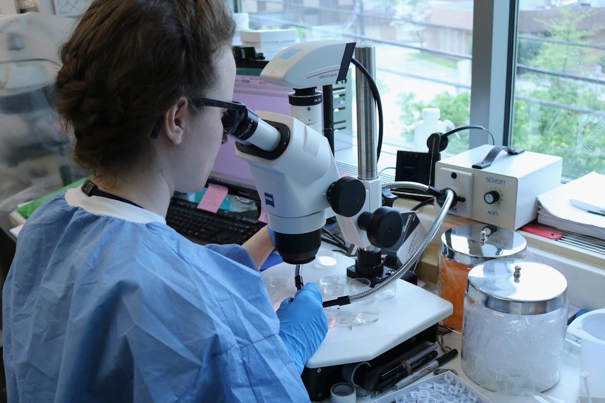 Microscope de laboratoire médical