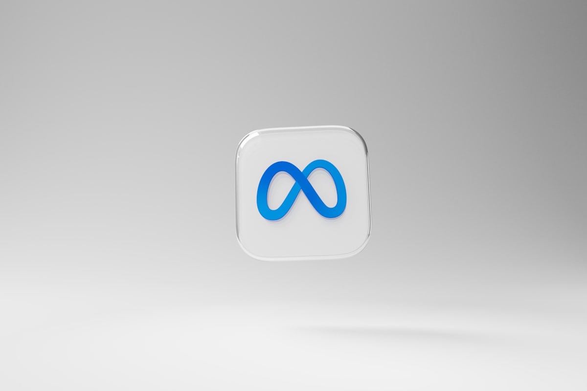 Logo Meta sur écran